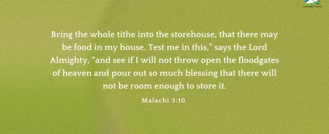 Malachi 3:10 | April 20 2023 Devotion