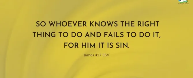 James 4:17 Devotion | April 19 2023