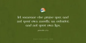 Proverbs 27:2 Daily Devotion - June 25 2023