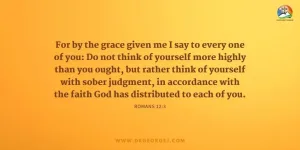 Romans 12:3 Daily Devotion - June 11 2023